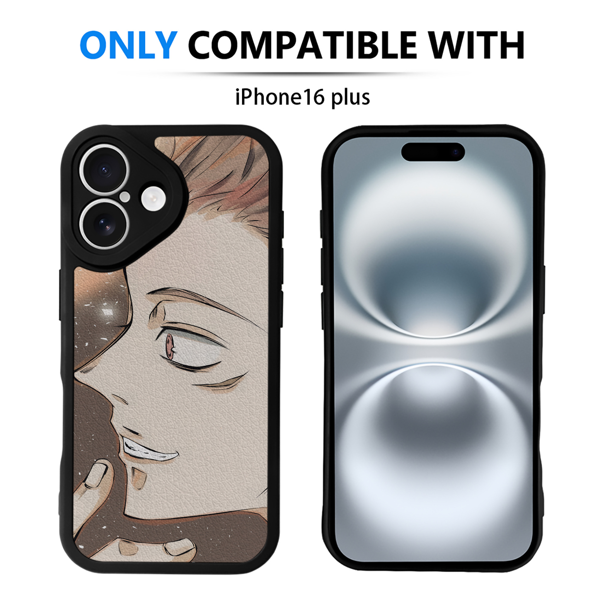 （画像用） 呪術廻戦 Jujutsu Kaisen 【iPhone 16シリーズ対応】シリコンスマホケース（レザー調） 材質：シリコン